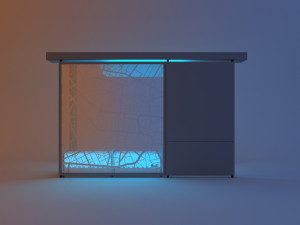 modern public transit station - bus stop 3D Model
