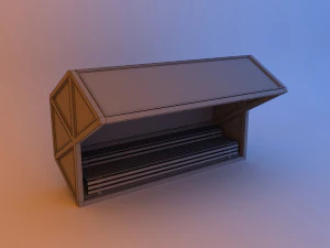 loft modern glass bus stop 3D Model
