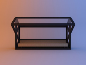 loft modern glass bus stop 3Dモデル