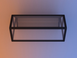 loft modern glass bus stop 3Dモデル