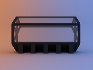 loft modern glass bus stop 3Dモデル
