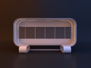 urban infrastructure mobile sci-fi bus stop Modelo 3D