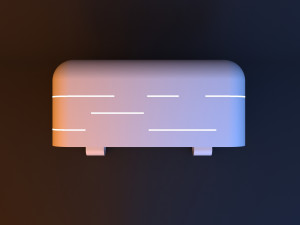 urban infrastructure mobile sci-fi bus stop Modelo 3D