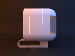 urban infrastructure mobile sci-fi bus stop Modelo 3D