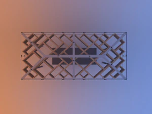 halte bus kayu kaca tempat penampungan transit Model 3D