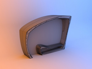 scifi modern bus stop public transport Modelo 3D