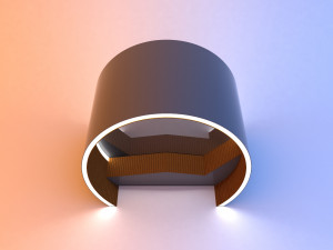circular modern glow scifi bus stop 3D 모델