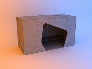 abstract original scifi bus stop 3D Model