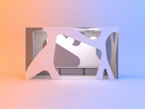 abstract original scifi bus stop 3D Model