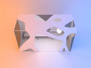 abstract original scifi bus stop 3D Model