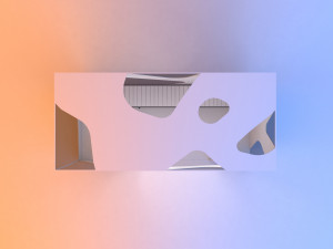 abstract original scifi bus stop 3D Model