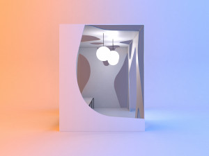abstract original scifi bus stop 3D Model