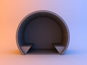 conceito de ponto de &ocirc;nibus circular moderno brilho scifi 2 Modelo 3D