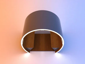 conceito de ponto de &ocirc;nibus circular moderno brilho scifi 2 Modelo 3D