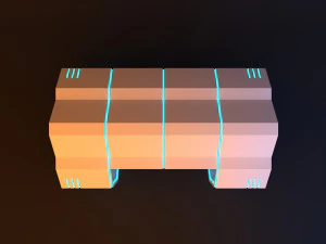 futuristic space scifi bus stop 3D Model