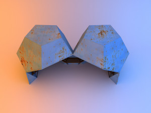 unusual soviet bus stop 3D Модель