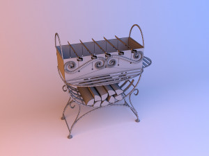 barbecue grill brazier 3D Model