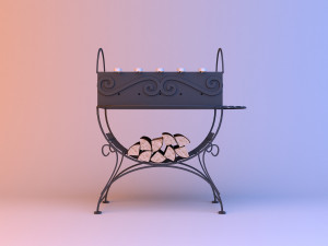 barbecue grill brazier 3D Model