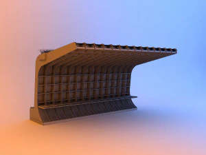 urban parametric design of modular bus stop 3D Model