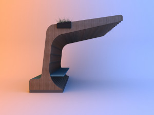 urban parametric design of modular bus stop Model 3D