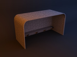 openwork stylish original designer bus stop 3D-Modell