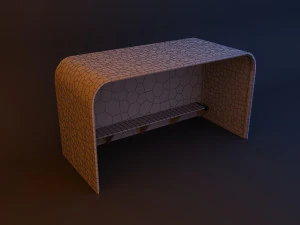 openwork stylish original designer bus stop 3D Model