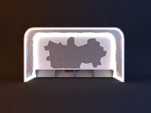openwork stylish original designer bus stop 3D Model