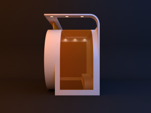 stylish loft glow bus stop Modello 3D