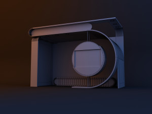 stylish loft glow bus stop Modello 3D