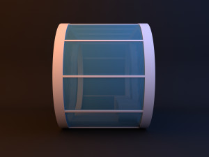 capsule scifi futuristic bus stop 3D Model
