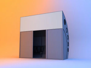 creative covered bus stop 3D Model