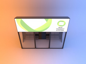 creative covered bus stop 3D Model