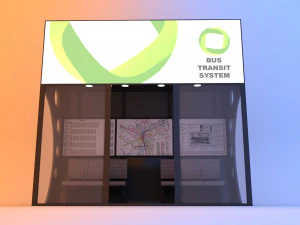 creative covered bus stop 3D Model