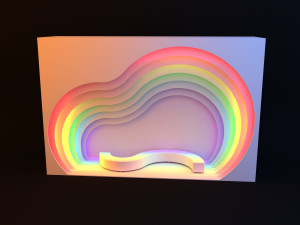 rainbow parametric modern bus stop concept 1 3D Model