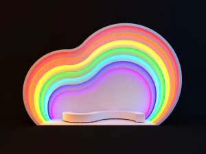 rainbow parametric cloud modern bus stop concept 2 3D Model