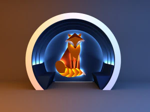 arr&ecirc;t de bus inhabituel scifi fox glow Modèle 3D