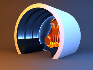 असामान्य स्किफ़ी फॉक्स ग्लो बस स्टॉप 3D मॉडल