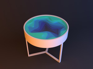 parametric table landscape topography lake 3D Model