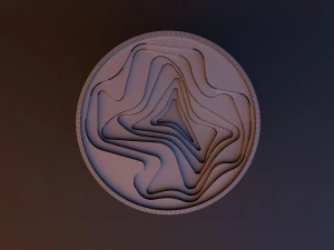 parametric table landscape topography lake 3D Model