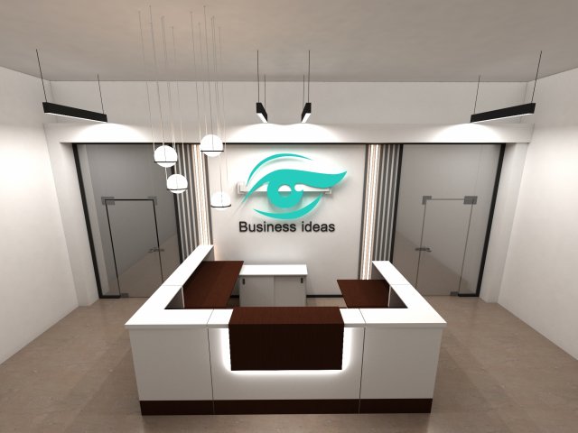 interior reception office 3D 모델 .c4d .max .obj .3ds .fbx .stl .blend 