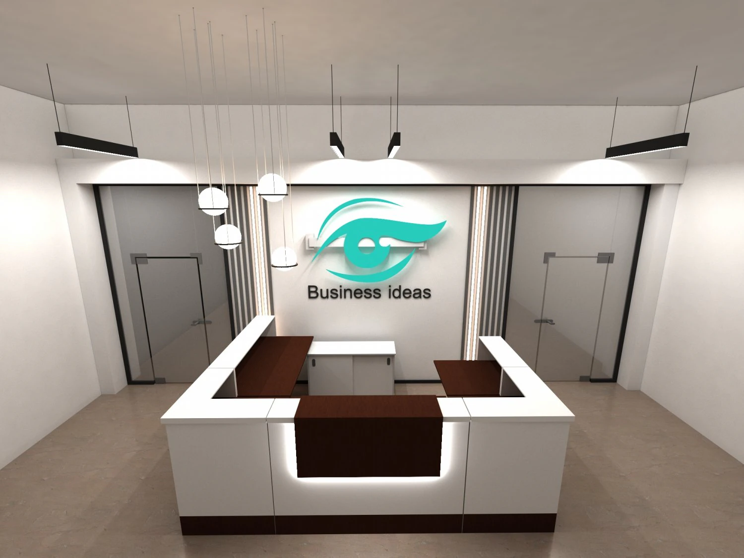 ufficio di accoglienza interno Modello 3D .c4d .max .obj .3ds .fbx .stl .blend 