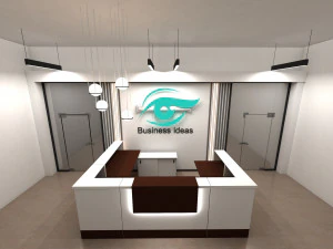 내부 리셉션 사무실 3D 모델