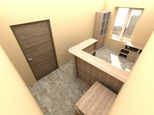 interior cabinet reception office Model 3D