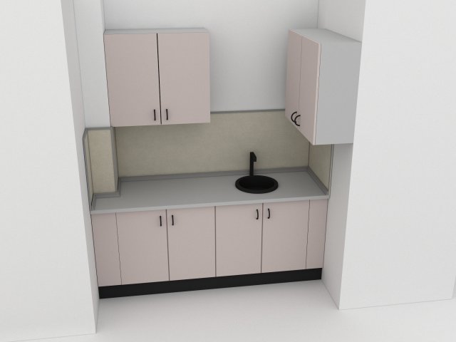 interior kitchen office 3D Модель .c4d .max .obj .3ds .fbx .stl .blend 