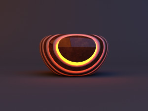 innovative bright woods coffee tables with engaging glow 3D Model