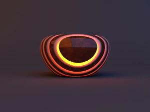 innovative bright woods coffee tables with engaging glow 3D Model