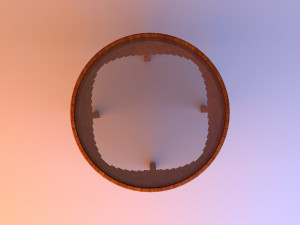 wood and glass coffee table 3D Model