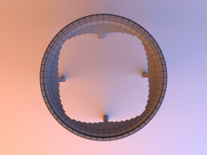wood and glass coffee table 3D Model