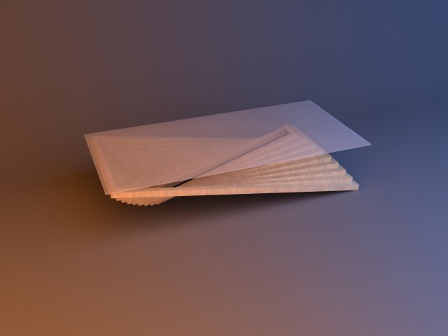 wave table wood parametric 3D Model .c4d .max .obj .3ds .fbx .stl .blend 