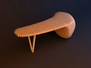 ergonomic parametric wood table 3D Model